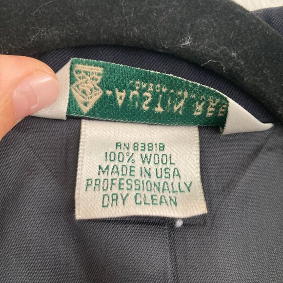 Vintage Austin Reed 100% Wool Navy Blue Blazer Double Breasted Preppy Academia 6 - Picture 12 of 14